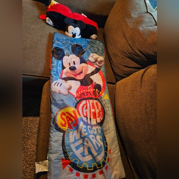 Disney Mickey Mouse Slumber Bag with Pillow - Picture 2 of 4